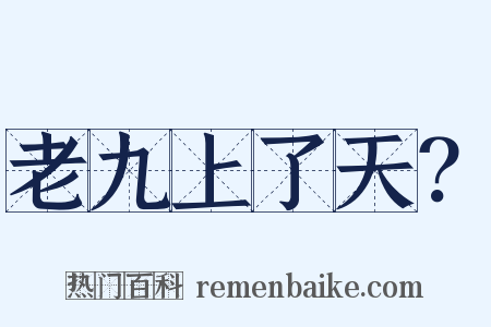老九上了天？是什么意思的图片